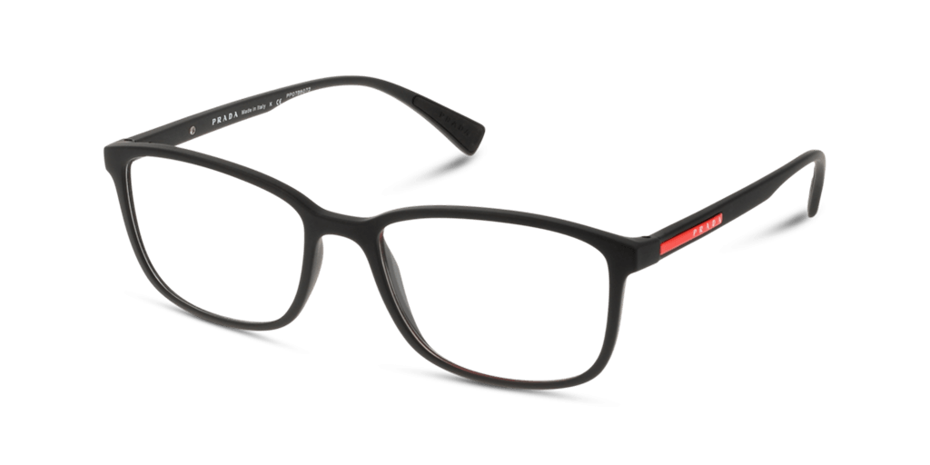 Prada Linea Rossa PS 04IV DG01O1 férfi fekete színű téglalap formájú szemüveg