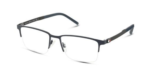 Tommy Hilfiger TH 1917 FLL férfi kék színű téglalap formájú szemüveg