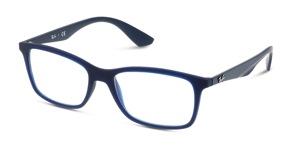 Ray-Ban RX7047 5450 férfi kék színű téglalap formájú szemüveg