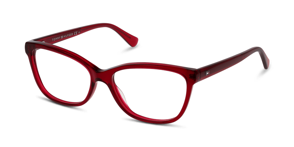 Tommy Hilfiger TH 1531 női piros színű téglalap formájú szemüveg