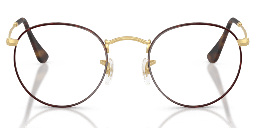 Ray-Ban 0RX3447V férfi havana színű kerek formájú szemüveg