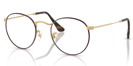 Ray-Ban 0RX3447V férfi havana színű kerek formájú szemüveg