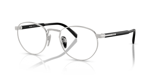 Prada 0PR B52V férfi ezüst színű pantó formájú szemüveg