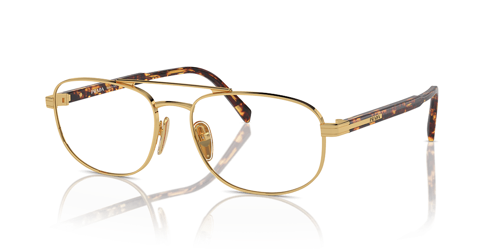 Prada 0PR A56V férfi arany színű ovális formájú szemüveg
