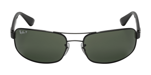 Ray-Ban RB3445 002/58 férfi fekete színű téglalap formájú napszemüveg