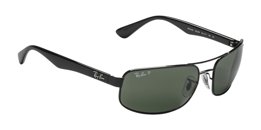 Ray-Ban RB3445 002/58 férfi fekete színű téglalap formájú napszemüveg