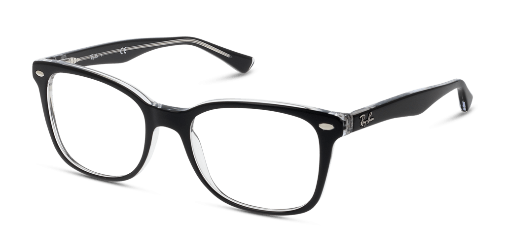 Ray-Ban RX5285 női fekete színű téglalap formájú szemüveg