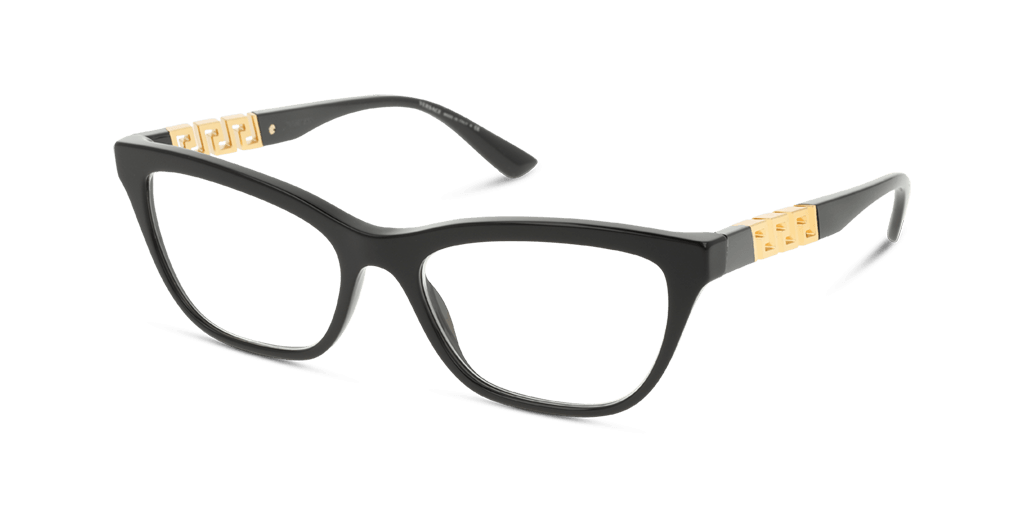 Versace VE3318 női fekete színű téglalap formájú szemüveg