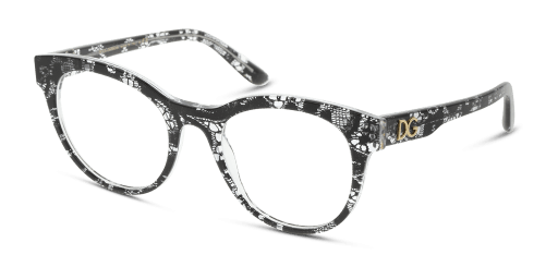 Dolce and Gabbana DG3334 3287 női fekete színű pantó formájú szemüveg
