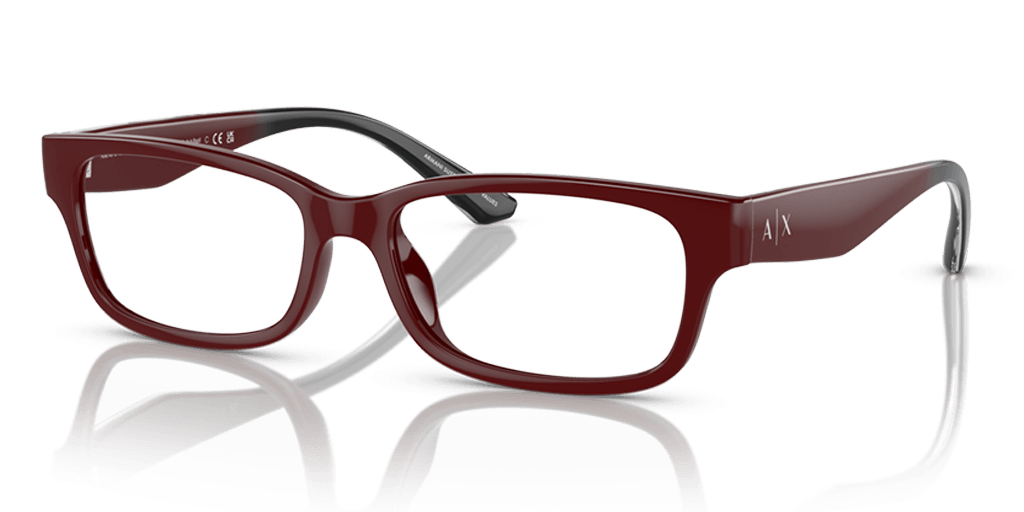 Armani Exchange 0AX3107U női piros színű téglalap formájú szemüveg