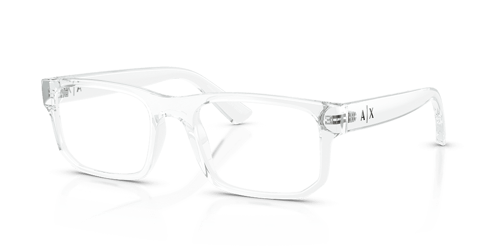 Armani Exchange 0AX3135 férfi transzparens színű téglalap formájú szemüveg