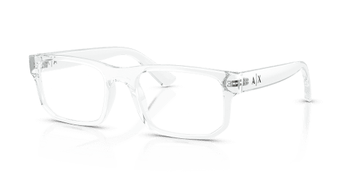 Armani Exchange 0AX3135 férfi transzparens színű téglalap formájú szemüveg