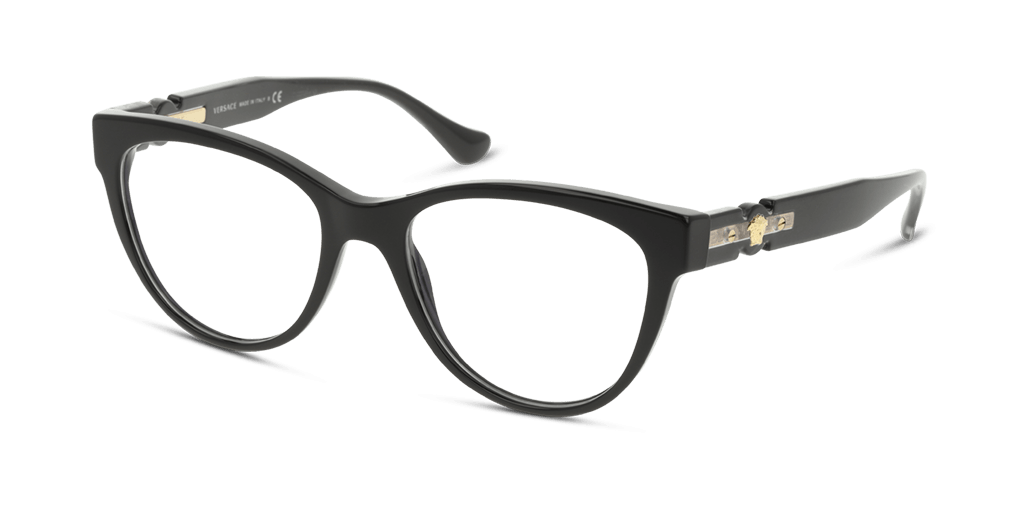 Versace VE3304 GB1 női fekete színű téglalap formájú szemüveg