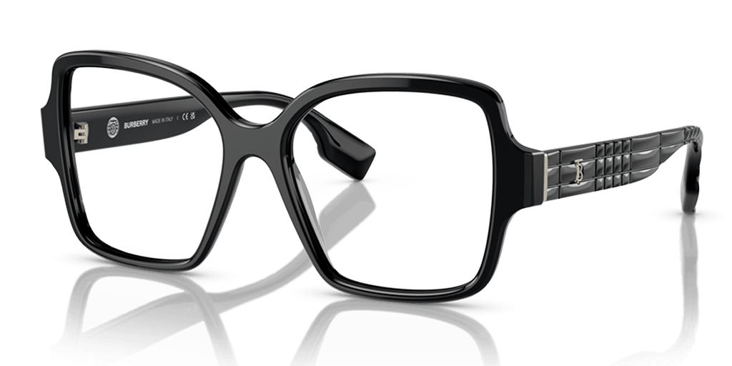 Burberry BE2374 3001 női fekete színű négyzet formájú szemüveg