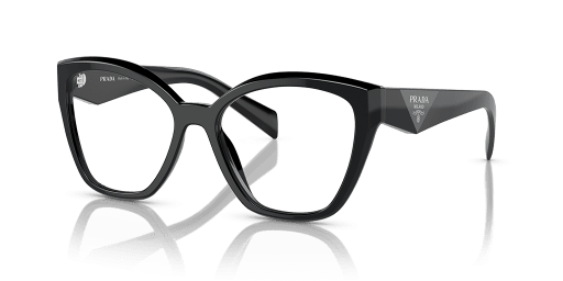 Prada 0PR 20ZV női fekete színű különleges formájú szemüveg