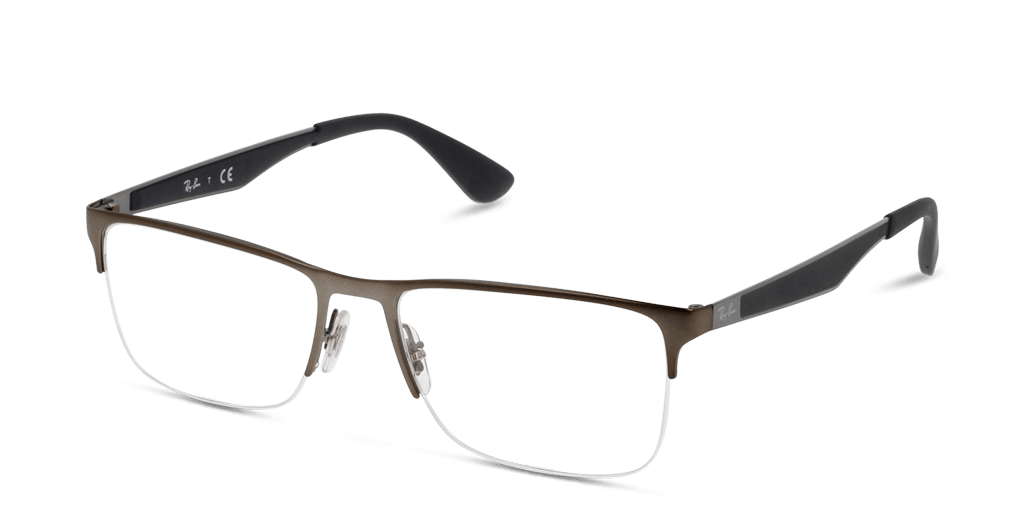 Ray-Ban RX6335 2855 férfi ezüst színű téglalap formájú szemüveg