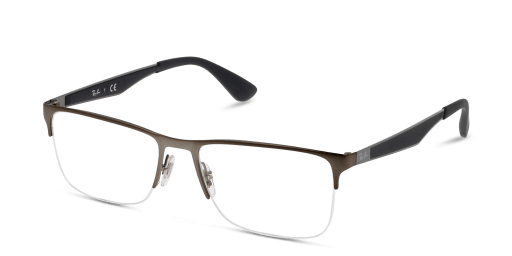 Ray-Ban RX6335 férfi ezüst színű téglalap formájú szemüveg