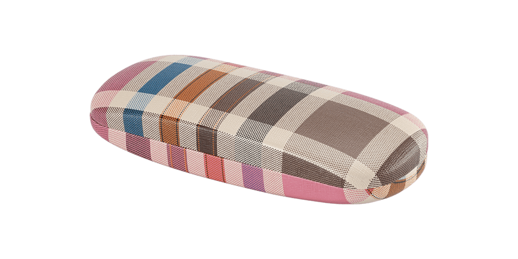 Vision Express Barna kockás szemüvegtok uniszex kiegészítő