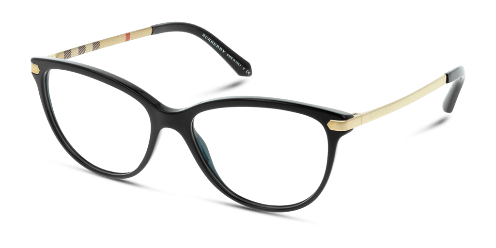 Burberry BE2280 3001 női fekete színű téglalap formájú szemüveg