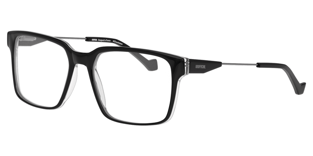 Unofficial UNOM0288 férfi fekete színű téglalap formájú szemüveg