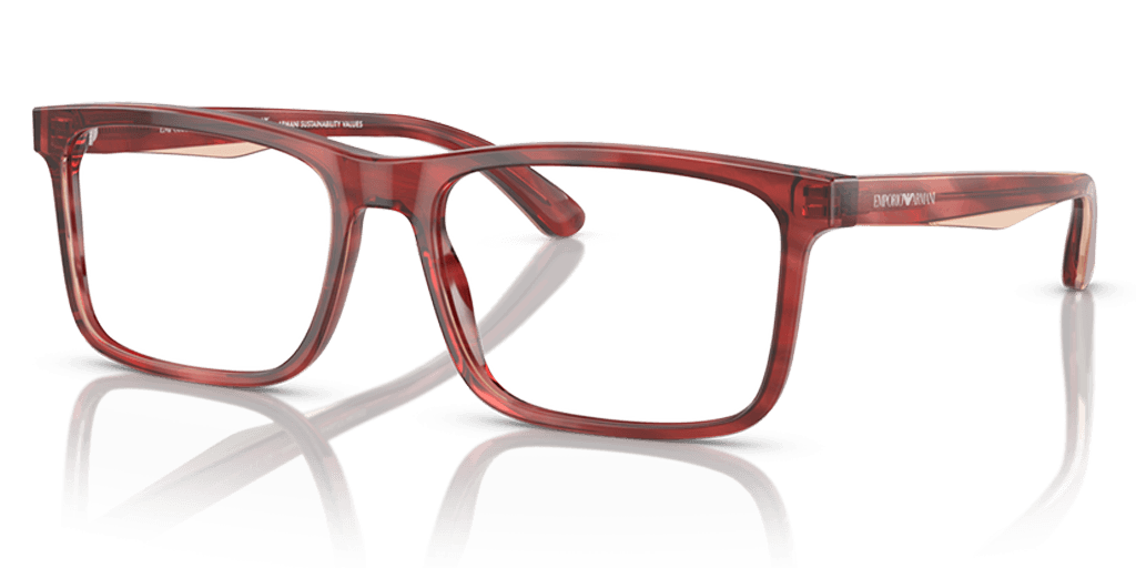 Emporio Armani 0EA3227 férfi piros színű négyzet formájú szemüveg