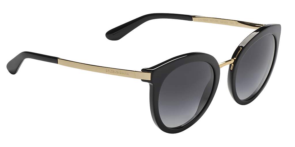 Dolce and Gabbana DG4268 501/8G női fekete színű kerek formájú napszemüveg