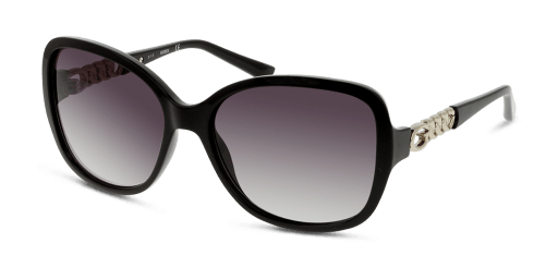 Guess GU7452 01B női fekete színű különleges formájú napszemüveg