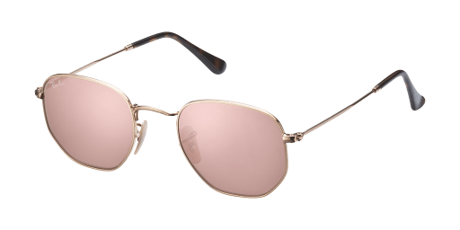 Ray-Ban RB3548N 001/Z2 férfi arany színű hatszögletű formájú napszemüveg