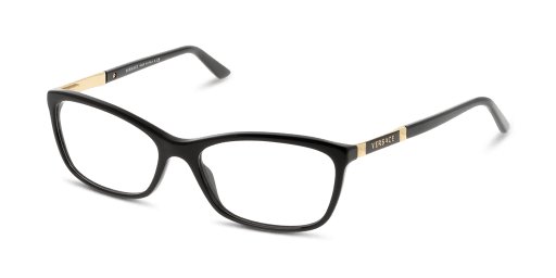 Versace VE3186 GB1 női fekete színű téglalap formájú szemüveg
