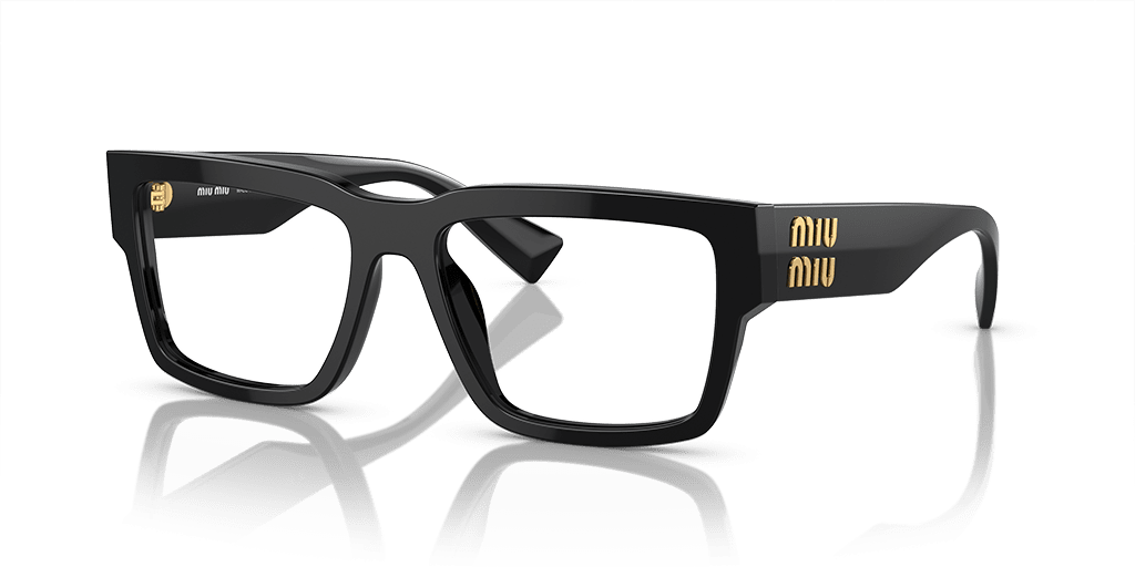 Miu Miu 0MU 02XV női fekete színű téglalap formájú szemüveg