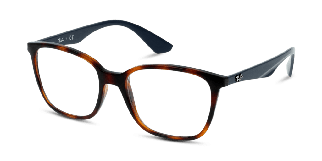 Ray-Ban RX7066 5585 férfi havana színű téglalap formájú szemüveg