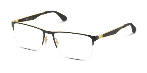 Ray-Ban RX6335 2890 férfi fekete színű téglalap formájú szemüveg