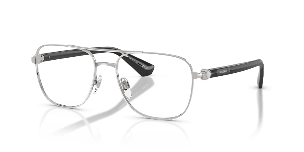 Burberry 0BE1396 férfi ezüst színű pilóta formájú szemüveg