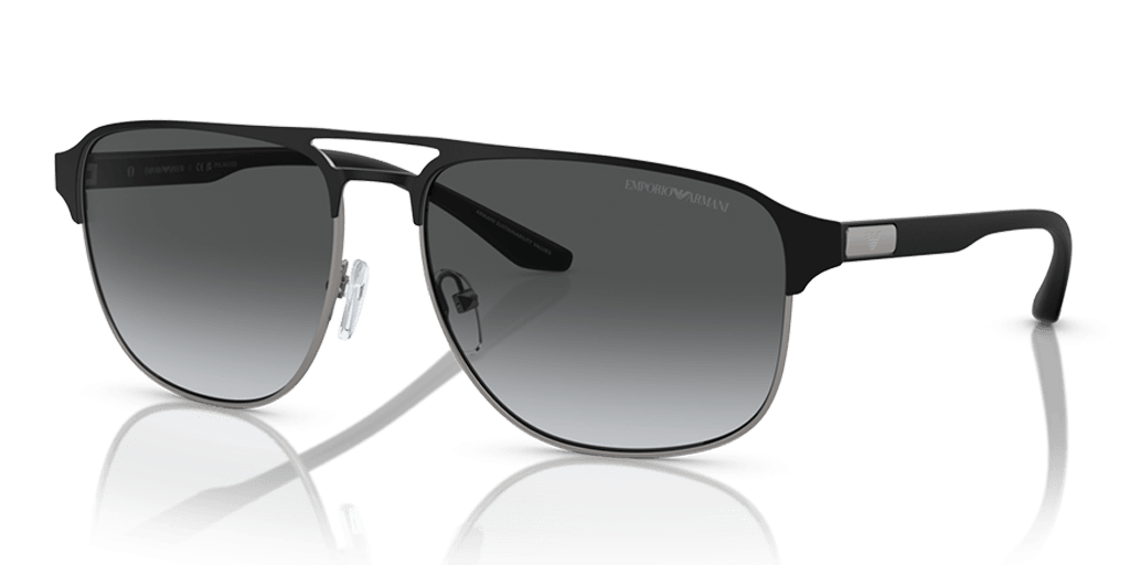 Emporio Armani 0EA2144 férfi fekete színű pilóta formájú napszemüveg