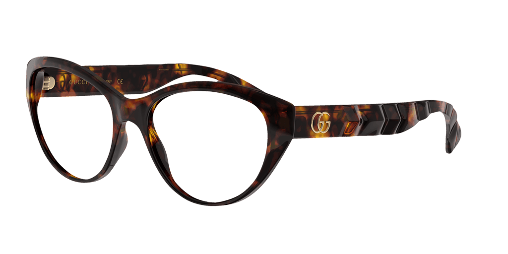 GUCCI GG0812O 002 női havana színű macskaszem formájú szemüveg