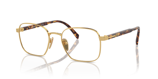 Prada 0PR A55V férfi arany színű téglalap formájú szemüveg