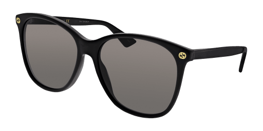 GUCCI GG0024S 001 női fekete színű téglalap formájú napszemüveg