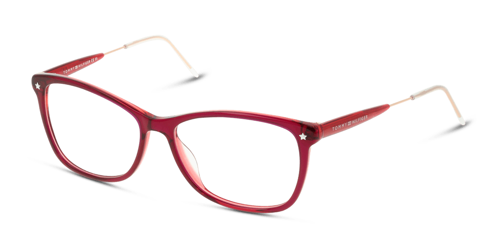 Tommy Hilfiger TH 1633 női piros színű téglalap formájú szemüveg