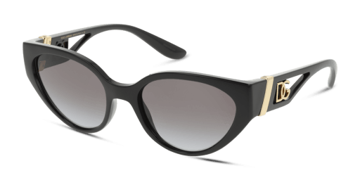 Dolce and Gabbana DG6146 501/8G női fekete színű macskaszem formájú napszemüveg