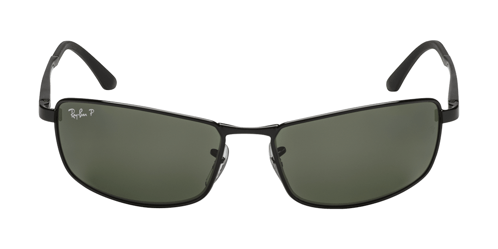 Ray-Ban RB3498 002/9A férfi fekete színű téglalap formájú napszemüveg