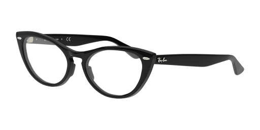 Ray-Ban RX4314V 2000 női fekete színű macskaszem formájú szemüveg