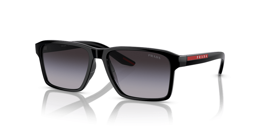 Prada Linea Rossa PS 05YS 1AB09U férfi fekete színű téglalap formájú napszemüveg