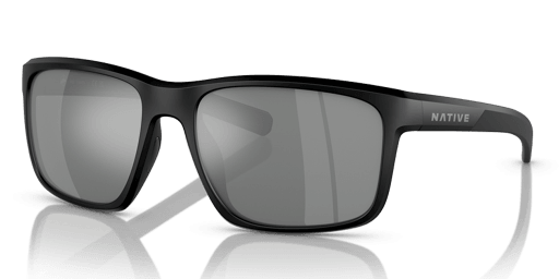 Native 0XD9001 férfi fekete színű téglalap formájú napszemüveg